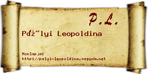 Pályi Leopoldina névjegykártya